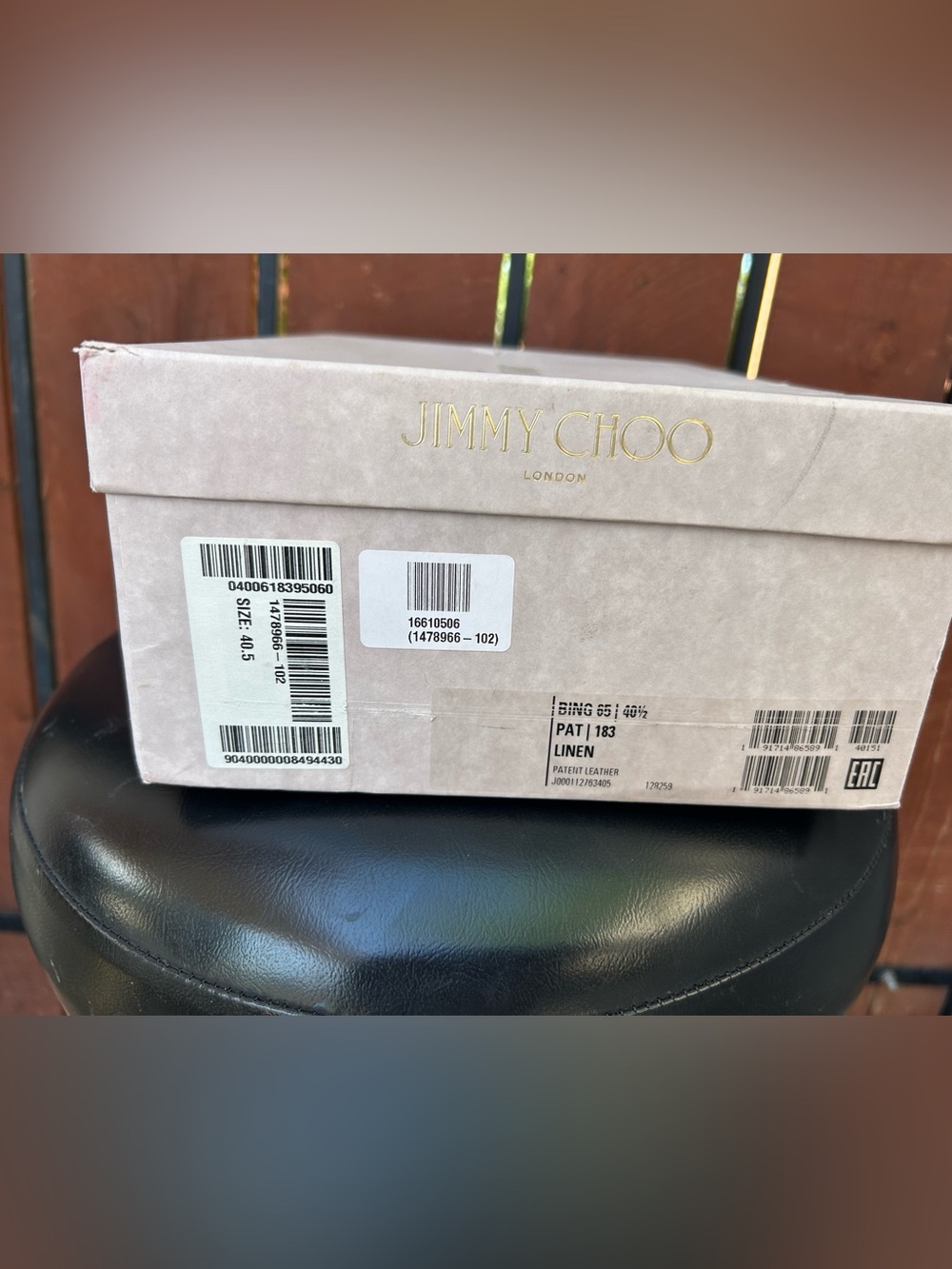 Jimmy Choo Bing 65 Off White Patent Leather 40.5EU NIB - Picture 13 of 14